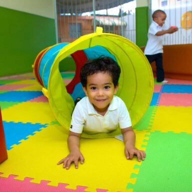 Kid in tunnel